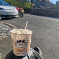 Mango and coconut ice-cream at The Old School Tea Room in Skipton