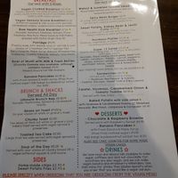 Vegan menu at The Old School Tea Room in Skipton