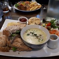 Soup, sandwiches, salad and scone at The Old School Tea Room in Skipton