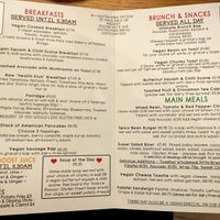 Updated Vegan Menu - January 2020 at The Old School Tea Room in Skipton