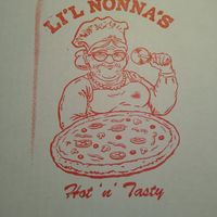 Pizza box at Li'l Nonna's in Austin
