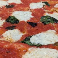 Homemade vegan mozz and basil at Li'l Nonna's in Austin