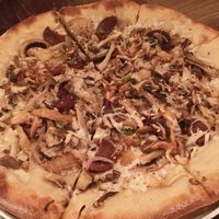Wild mushroom special with vegan cheese at Li'l Nonna's in Austin