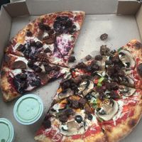 half meats half supreme with vegan ranch on the side  at Li'l Nonna's in Austin