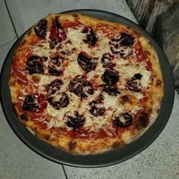 Beeteroni vegan pizza! at Li'l Nonna's in Austin