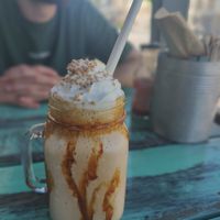 Vegan salted caramel milkshake at TacoBar in Oerebro