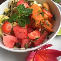 Fruit salad (without the yoghurt) at Lazy Cats  in Ubud