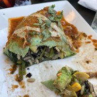 Green burrito no cheese.   Good but needs some hot sauce to be great   at Casa Maya in St Augustine