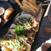 Curry puffs + Soft tacos (main)  at Thai Imperial in Latrobe