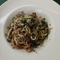 Brown rice + veg « chicken" at BumpGreen in Madrid