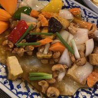 Tofu with cashew nuts - VERY Salty   at Spinach in Khao Lak