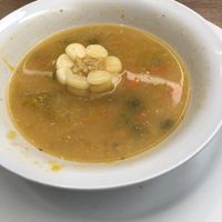 Gemüsesuppe  at Omphalos in Arequipa