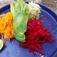 Raw salad at Omphalos in Arequipa