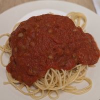 Pasta "Lentil" Bolognese (Part of Menu del Dia) at Omphalos in Arequipa