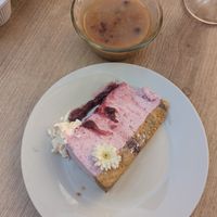 Cheesecake at Omphalos in Arequipa