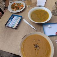 Veggie soup from starter at Omphalos in Arequipa