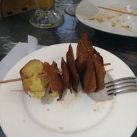 Anticucho de Seitan, excelente! at Omphalos in Arequipa