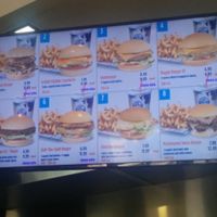 Overhead menu at Elevation Burger in Houston