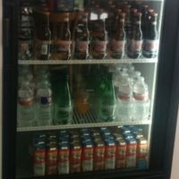 Bottled drink case at Elevation Burger in Houston