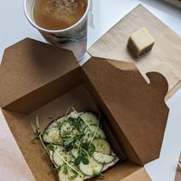 Fresh toast with lemon poppyseed square at nutbar - Summerhill in Toronto