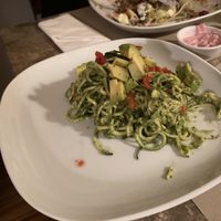 Zucchini Pasta with pesto and Avocado (raw) at Haiku in Palermo