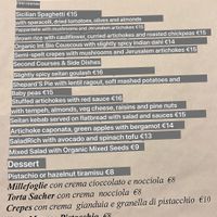 Translated standard menu   at Haiku in Palermo