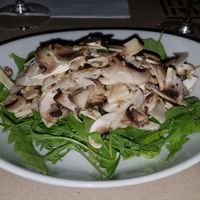 Carpaccio of mushroom and arugula salad at Haiku in Palermo