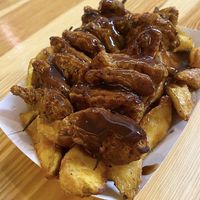 Pintxo de seitan con salsa bbq at La Trocadero in Barcelona