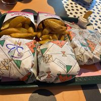 Fast Food meal tray  at La Trocadero in Barcelona