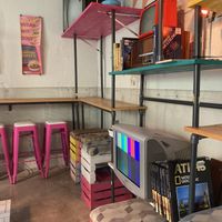 Seating area in the back  at La Trocadero in Barcelona