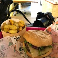 mushroom burger at La Trocadero in Barcelona