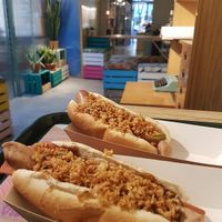 two hotdogs at La Trocadero in Barcelona