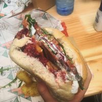 Classic burger.  at La Trocadero in Barcelona