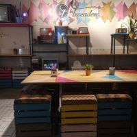 Sitting area at La Trocadero in Barcelona