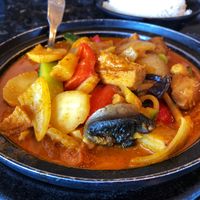 Vegetable Curry with Tofu - Delish/ Yum at Pineapple Village in Gilroy