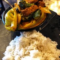 more veggie curry with tofu- maybe I'm addicted now. So good! at Pineapple Village in Gilroy