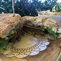 Vegan burger at Noguis in Tamarindo