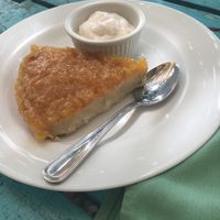 Vegan pineapple pie (with Halva base & coconut cream)  at Noguis in Tamarindo