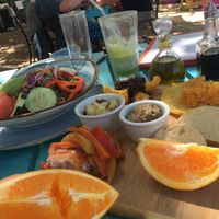 Our spread on the beach at Noguis in Tamarindo