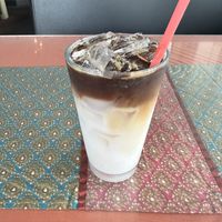 Vegan Vietnamese coffeee  at Tasty Thai Kitchen in Eugene