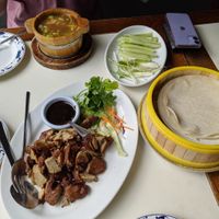Vegan duck, hoisin sauce & pancakes & cucumber at Saigon68 in Sheffield