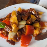 Sweet and sour vegan chicken at Saigon68 in Sheffield