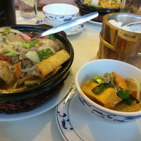 Clay pot vegetarian duck and tofu at Saigon68 in Sheffield