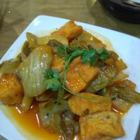 sauted fried tofu with veggies at Hoan Hy in Nha Trang