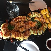40 pcs vegan boat  at Kappa Sushi in La Fortuna