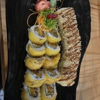 Crispy Onion on R, forgot the name of the L   at Kappa Sushi in La Fortuna