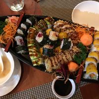 Vegan sushi boat at Kappa Sushi in La Fortuna