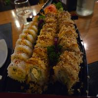Spicy Tofu (left), Crispy Tofu (middle) and Crispy Onion (right) at Kappa Sushi in La Fortuna