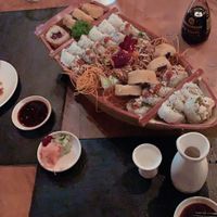 Vegan boat at Kappa Sushi in La Fortuna