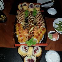 Vegan sushi boat, life doesn't get better than this! at Kappa Sushi in La Fortuna